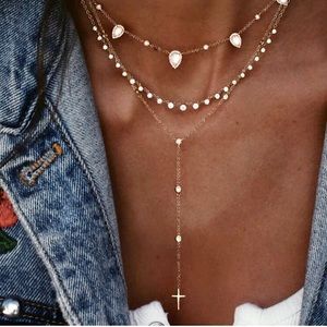 “Heaven’s Jewels” Cross Crystal Festival Necklace